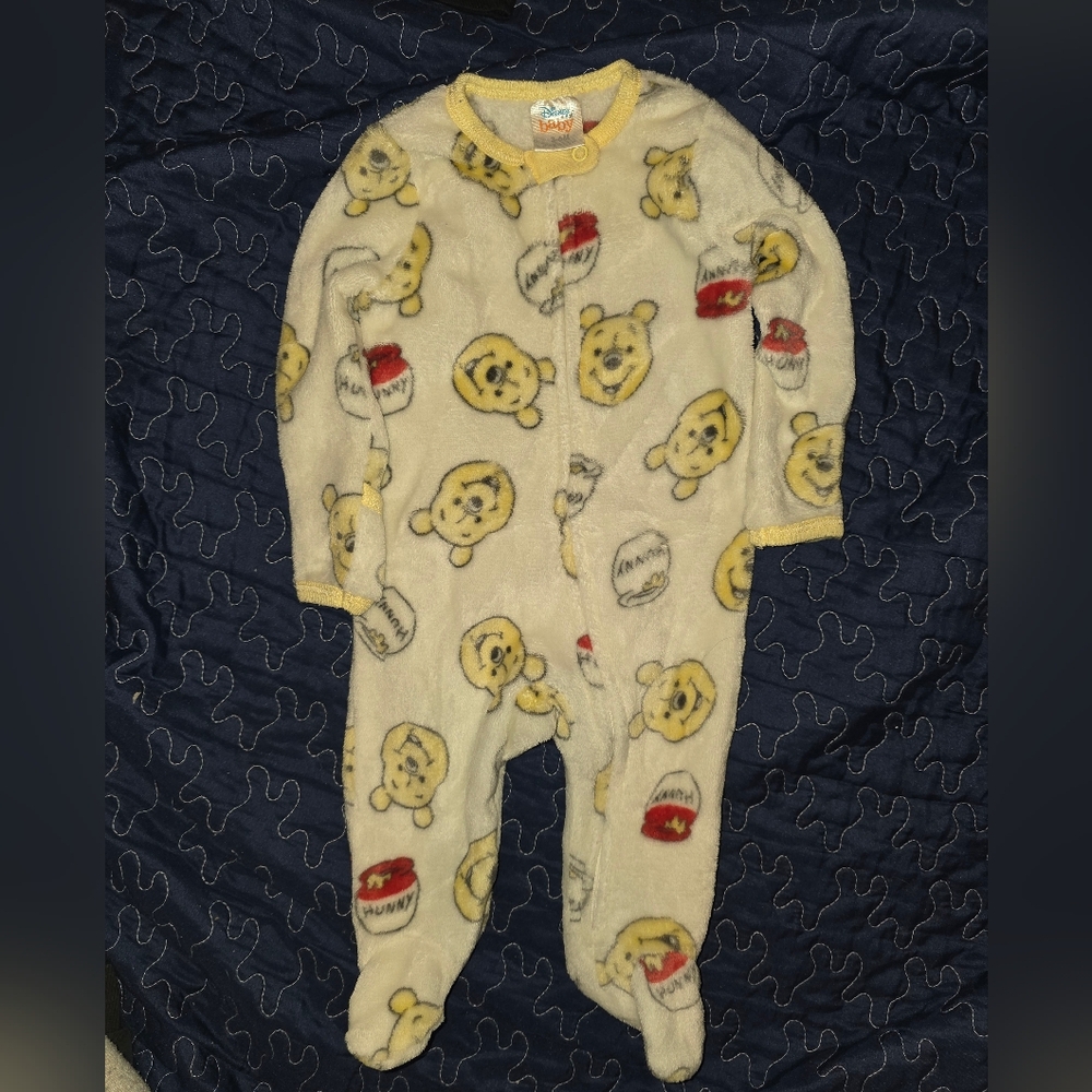 Disney Baby Winnie The Pooh Footed Onesie